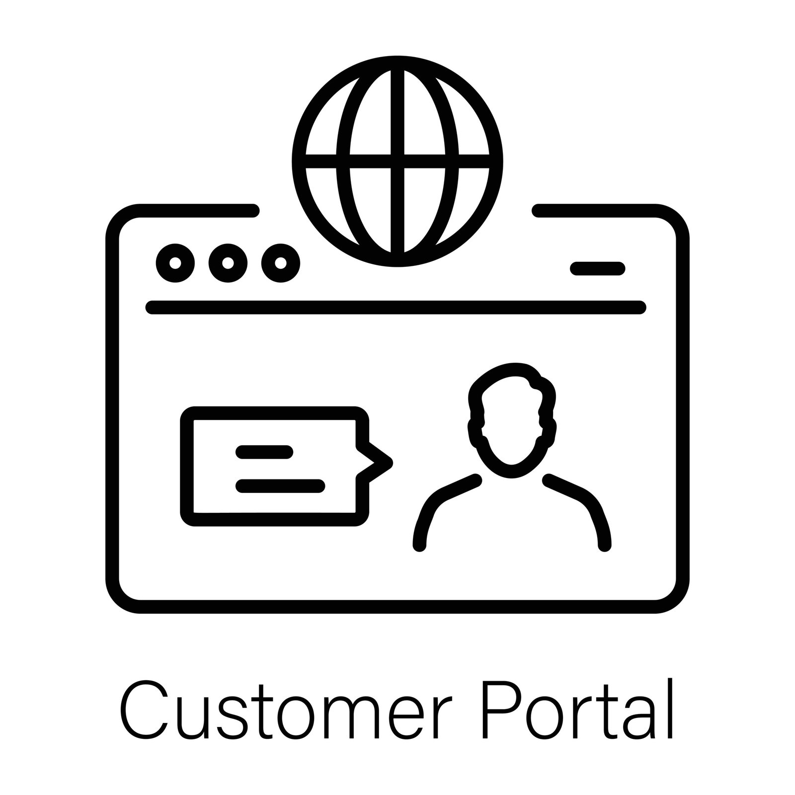Modern,Linear,Icon,Of,A,Customer,Portal Customer Portal